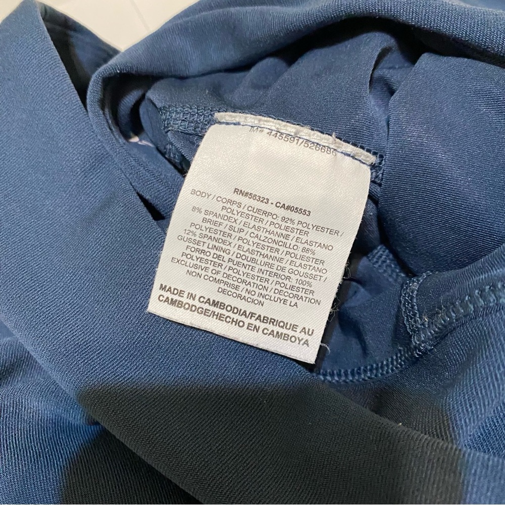Nike A-Line Skort in Blue with Yellow Zippers - Picture 5 of 9